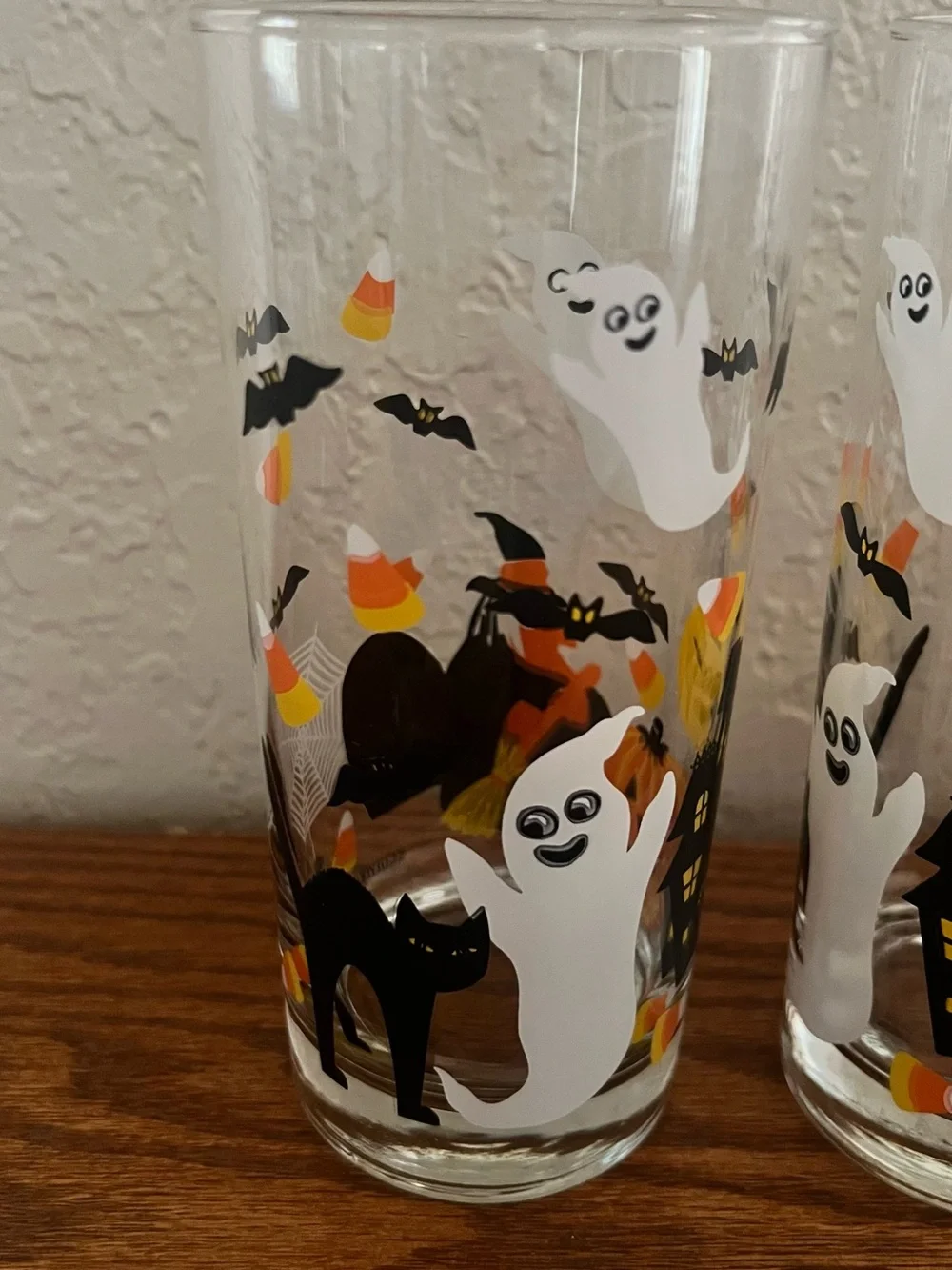 Set of 4 Rare Vintage Culver SpookyTown Halloween Glasses